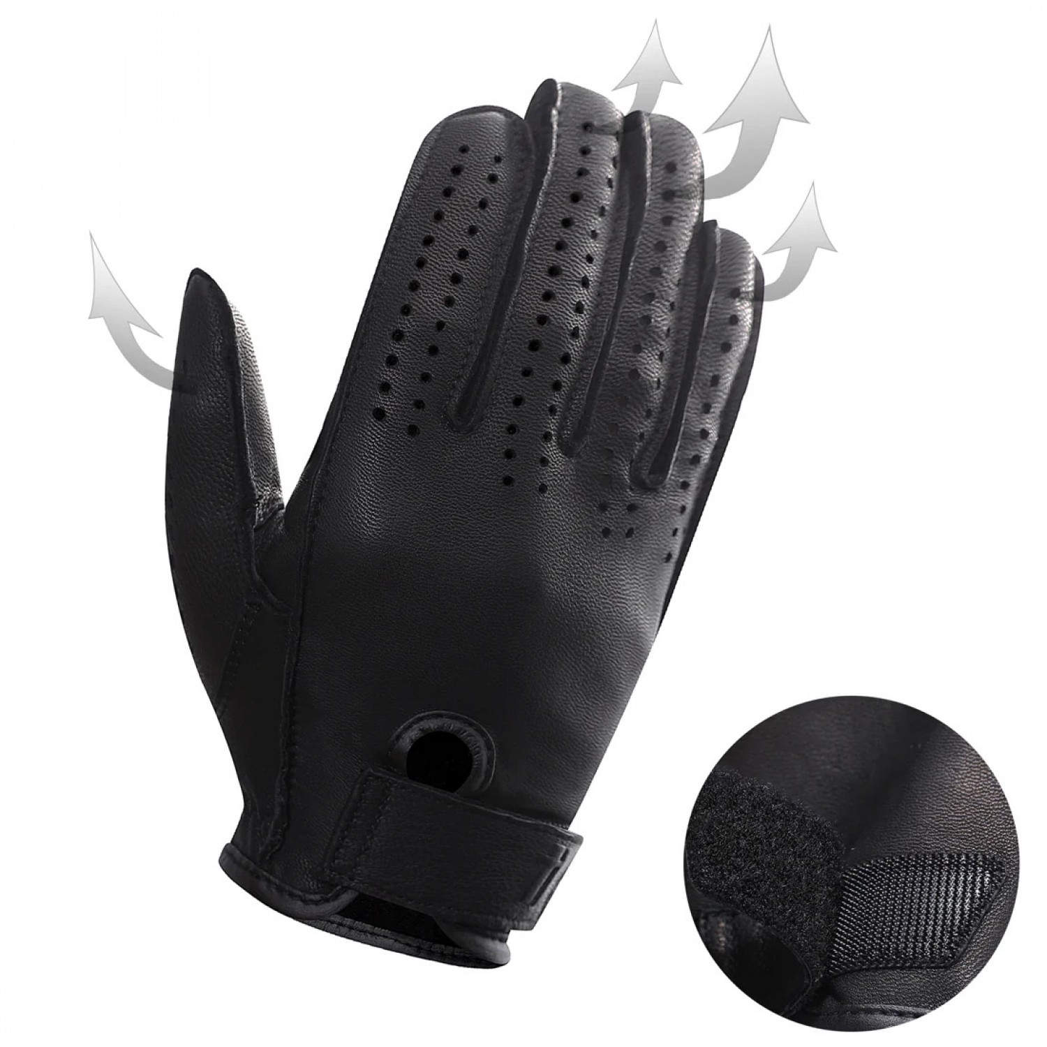 Breathable Leather Driving Gloves