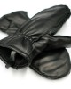 Leather Black Outdoor Mittens Gloves