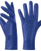 Warm Driving Lambskin Leather Gloves Blue
