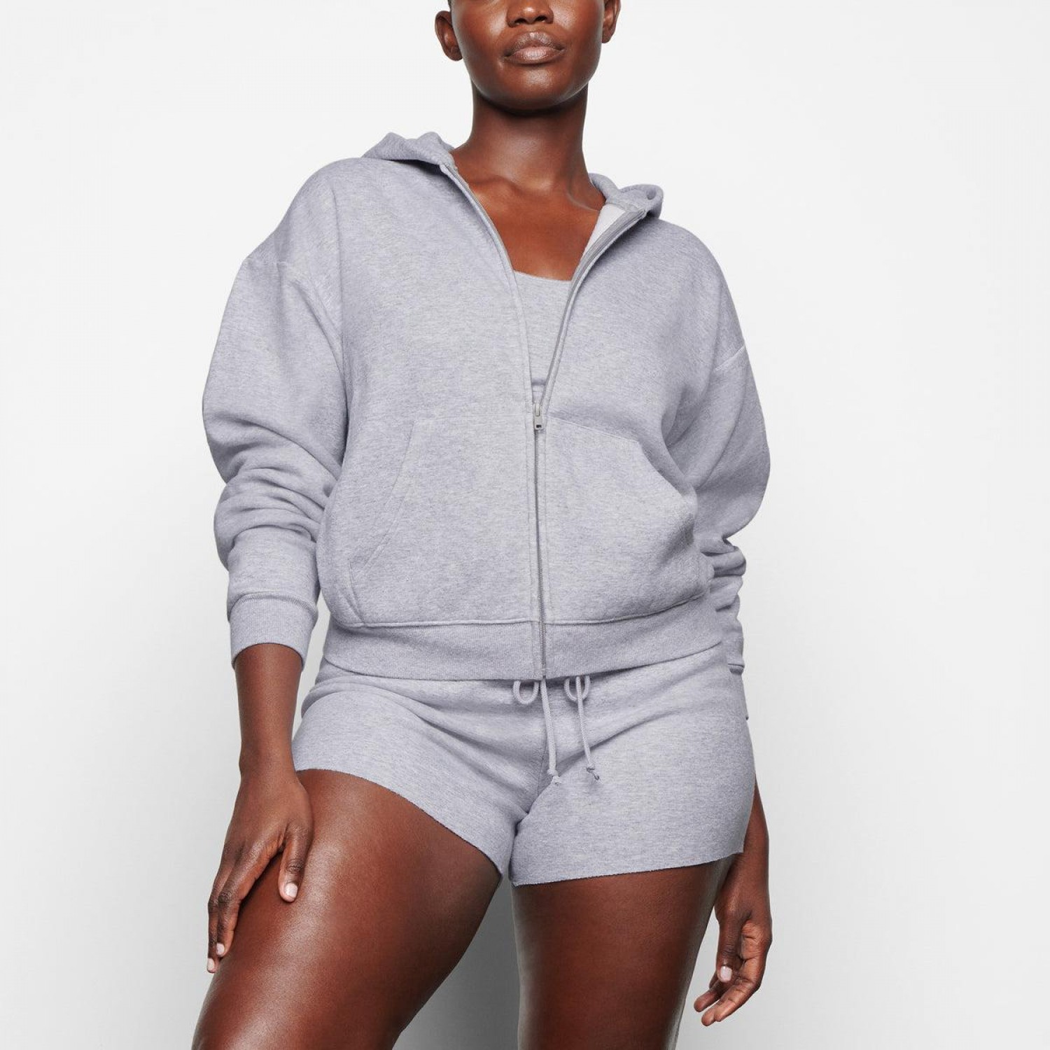 COTTON FLEECE  ZIP UP HOODIE