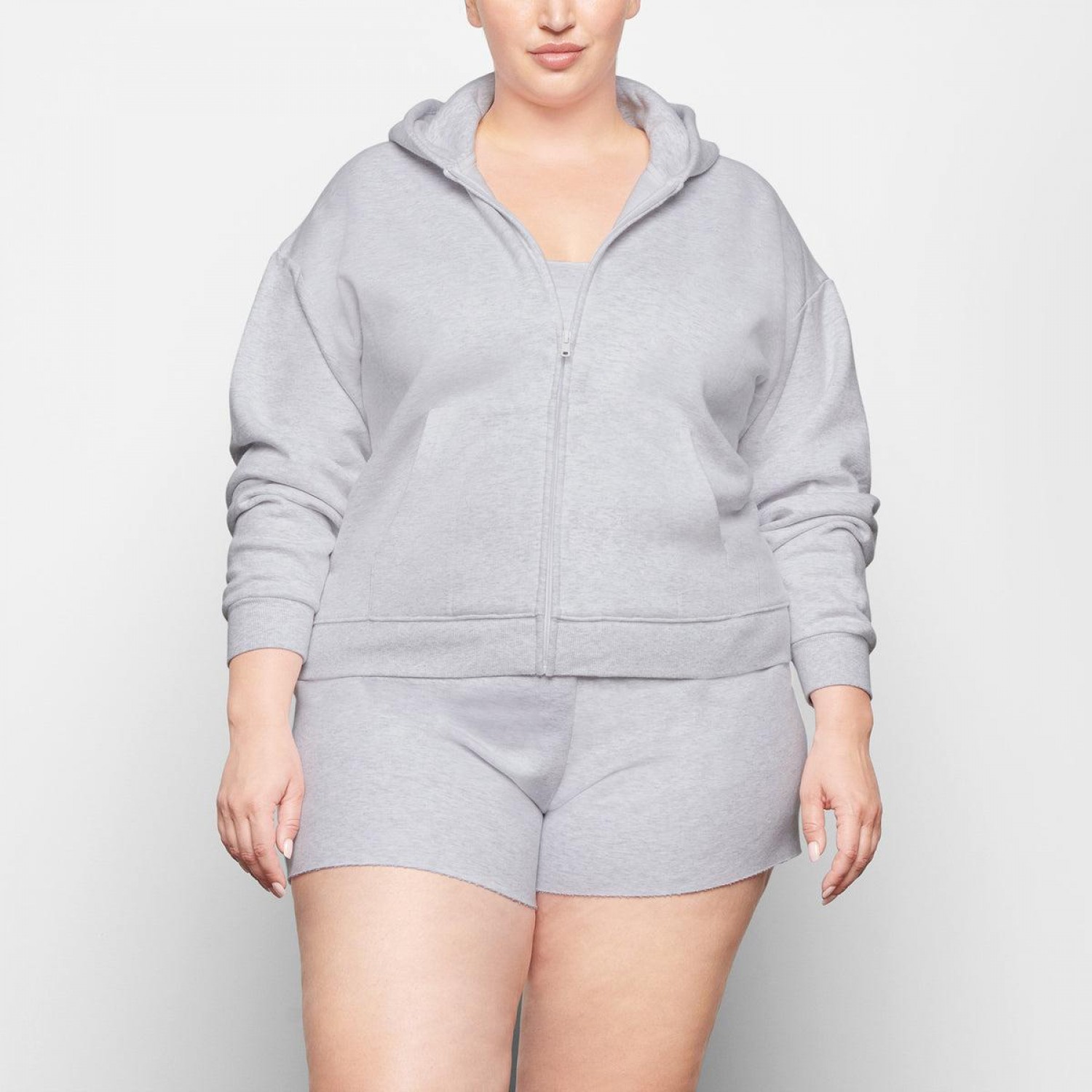 COTTON FLEECE  ZIP UP HOODIE