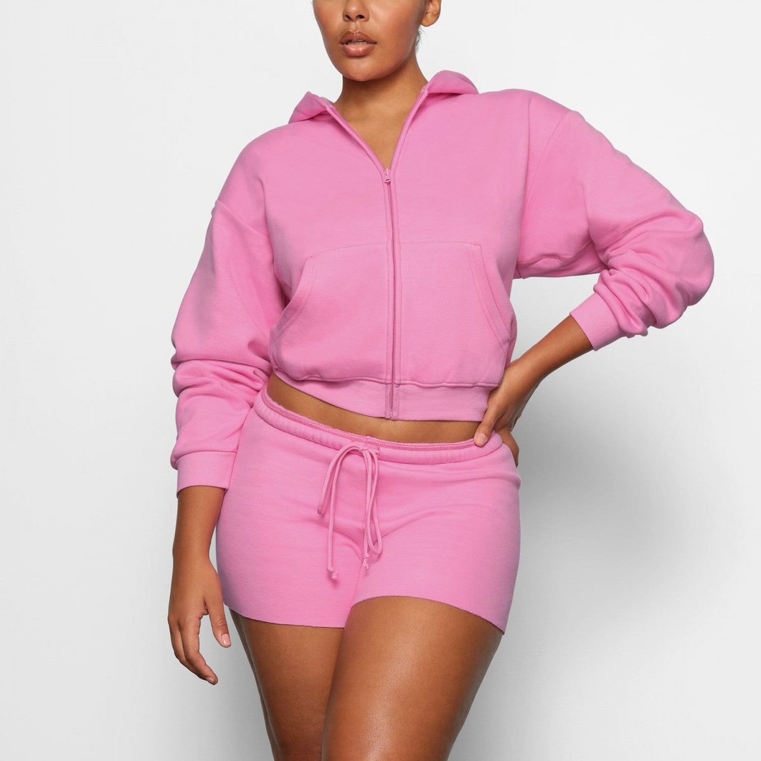 COTTON FLEECE  ZIP UP HOODIE