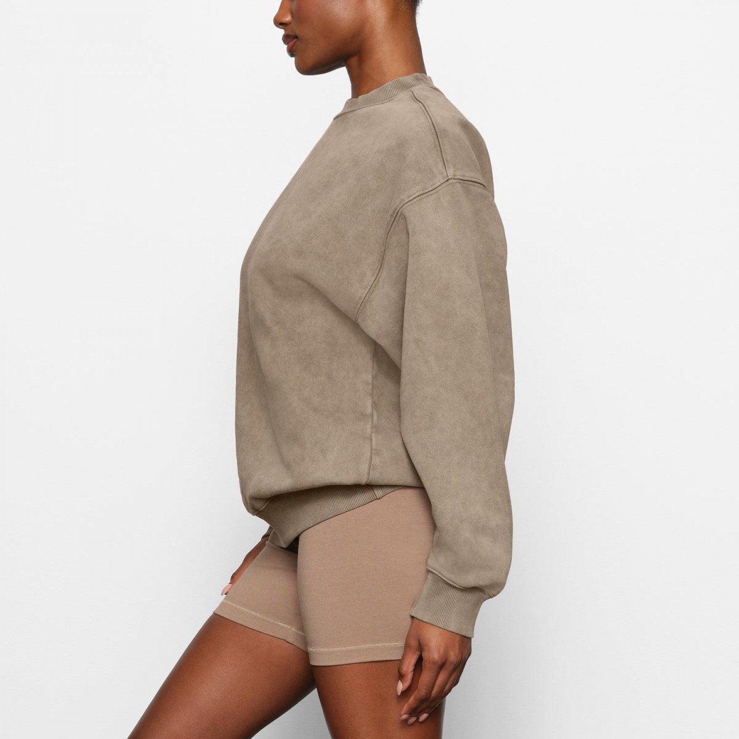 UNISEX BOYFRIEND FLEECE  CREW NECK PULLOVER