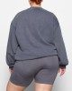 UNISEX BOYFRIEND FLEECE  CREW NECK PULLOVER