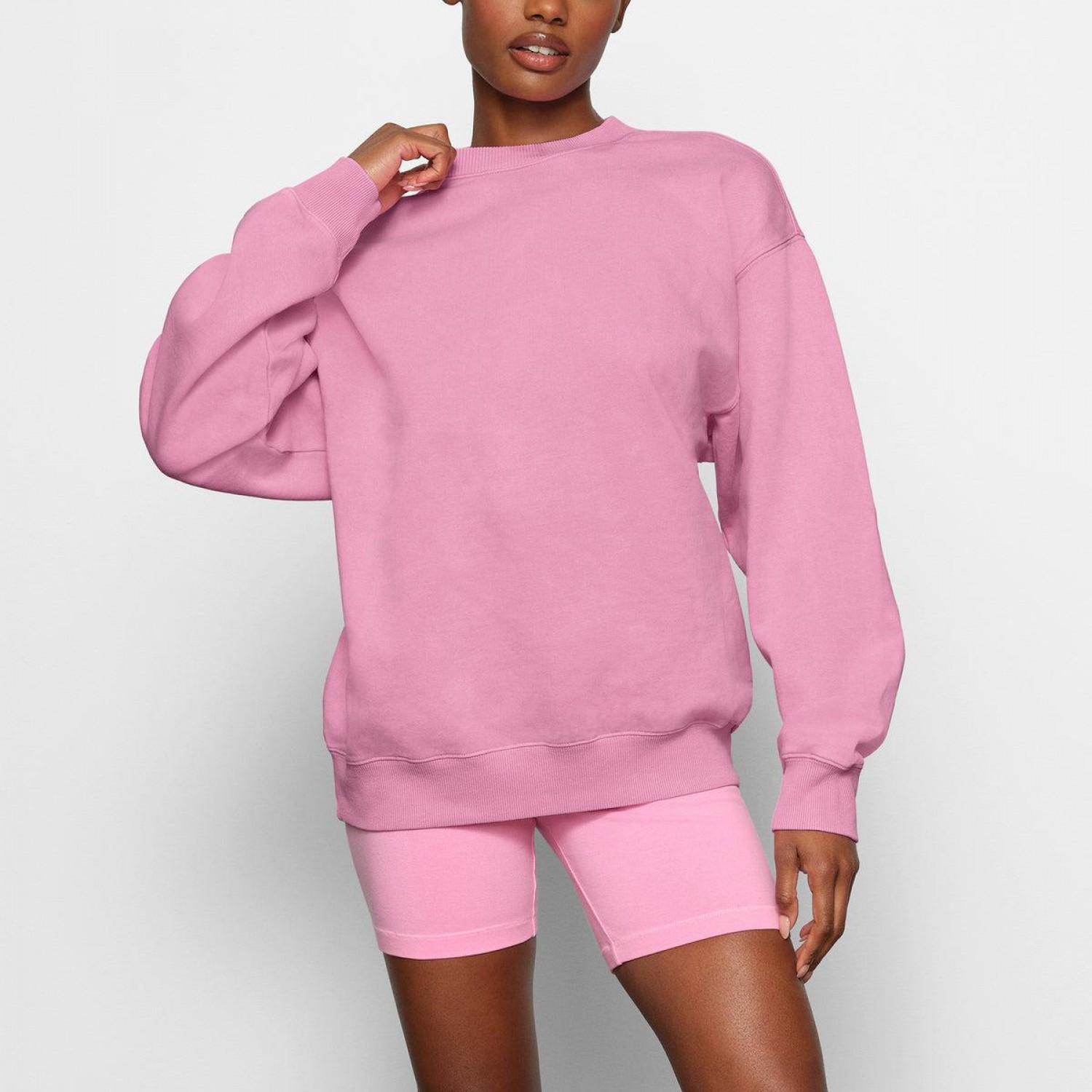 UNISEX BOYFRIEND FLEECE  CREW NECK PULLOVER