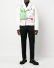 graphic-print leather jacket