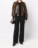 snakeskin effect zip-up jacket