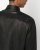 front press-stud fastening leather jacke