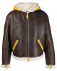 zip-fastening shearling-trim jacket