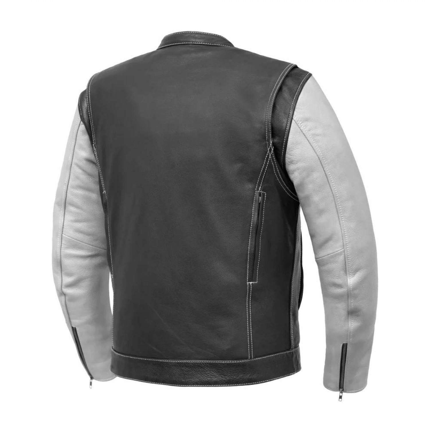 Men's Cafe Style Leather Jacket 