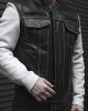 Men's Cafe Style Leather Jacket 