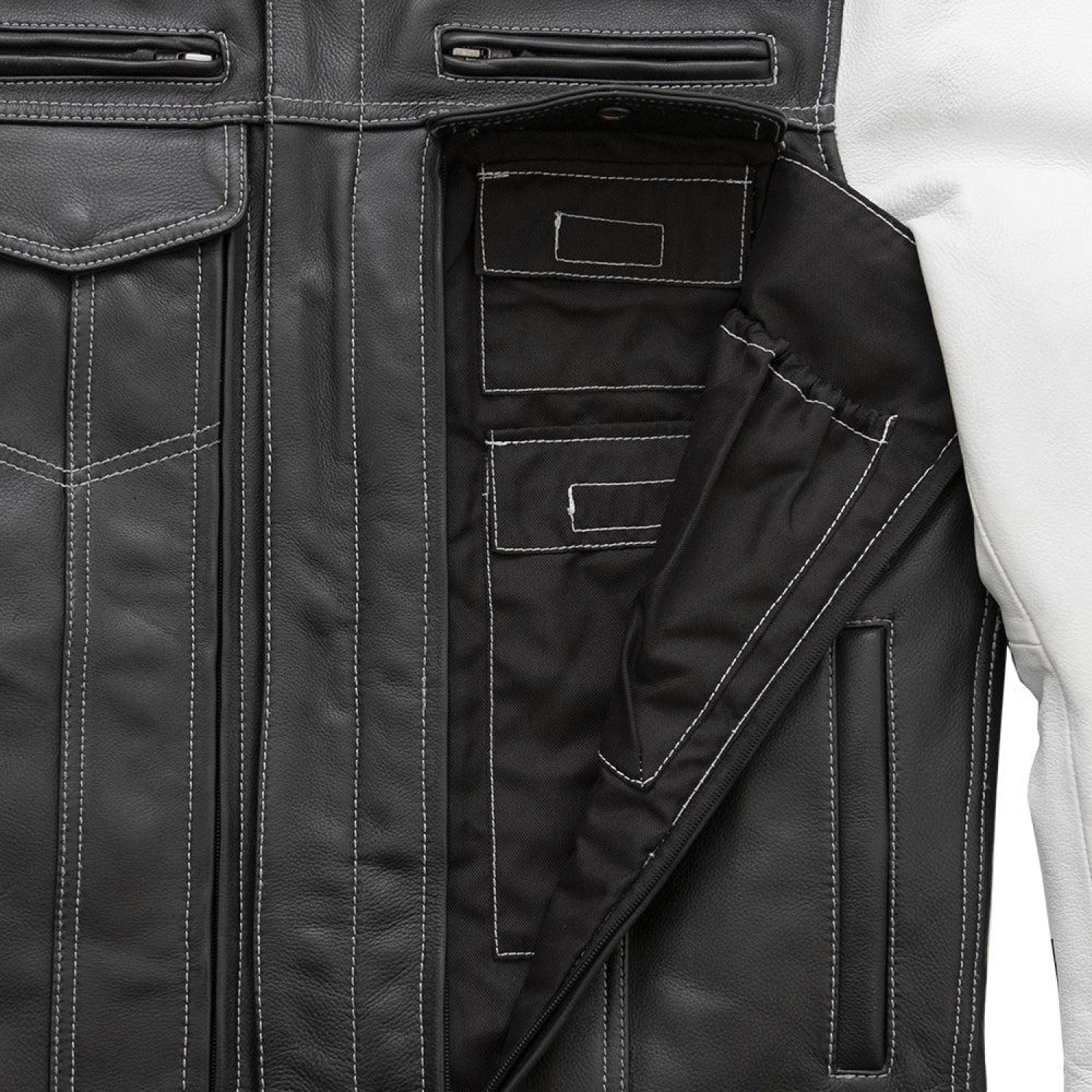 Men's Cafe Style Leather Jacket 