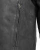 Men's Motorcycle Leather Jacket - Black 