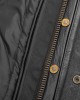 Men's Motorcycle Leather Jacket - Black 