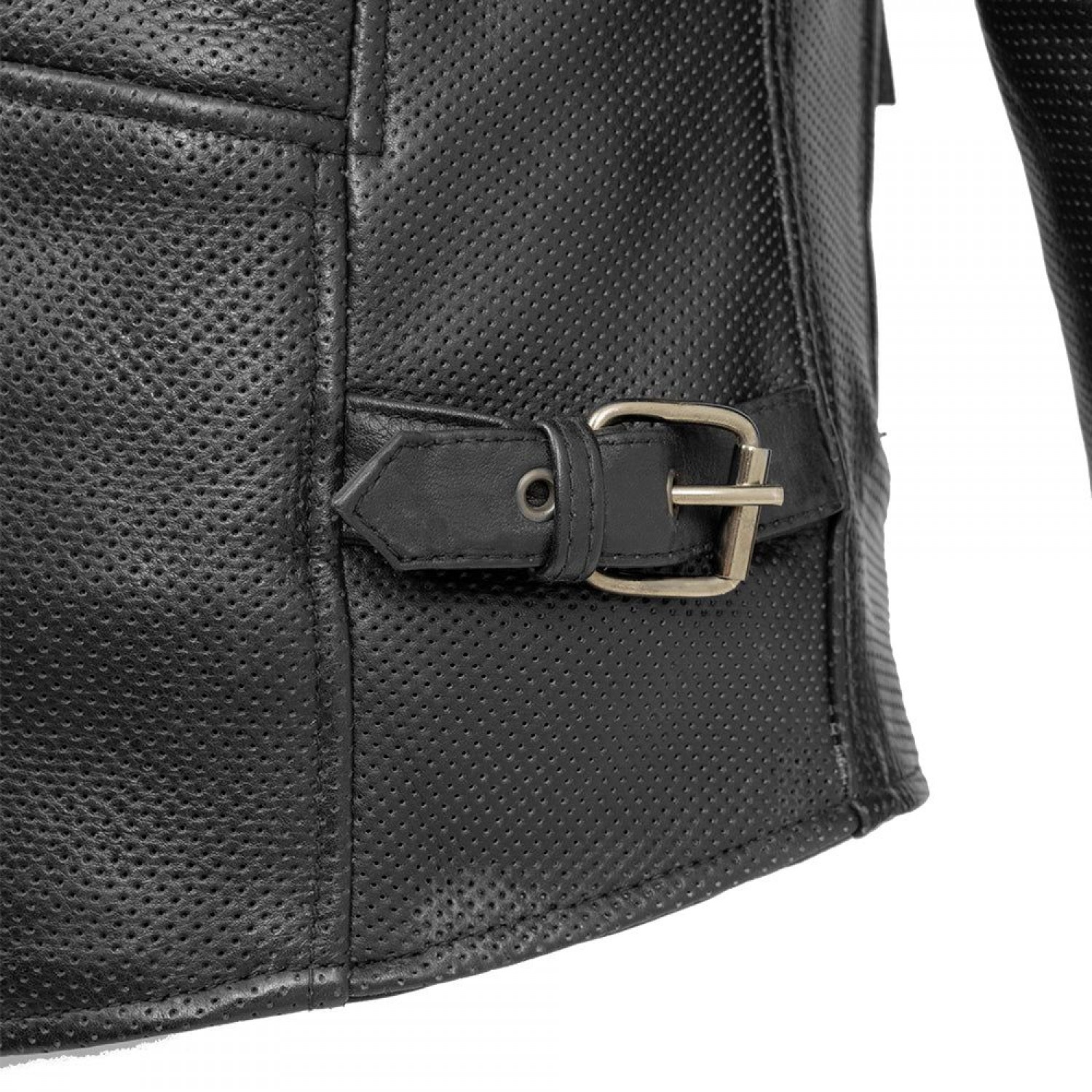  Men's Motorcycle Perforated Leather Jacket 
