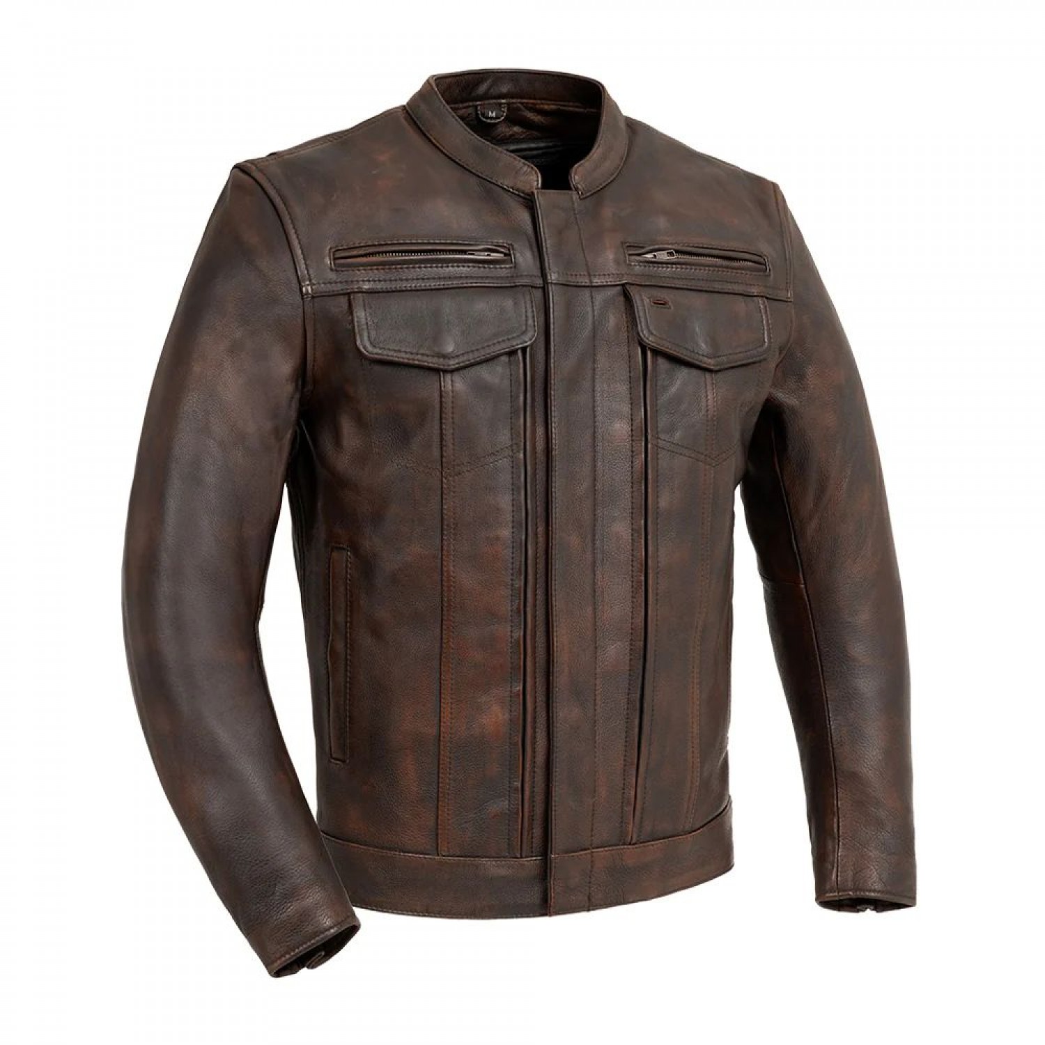 Men's Motorcycle Leather Jacket  Copper 