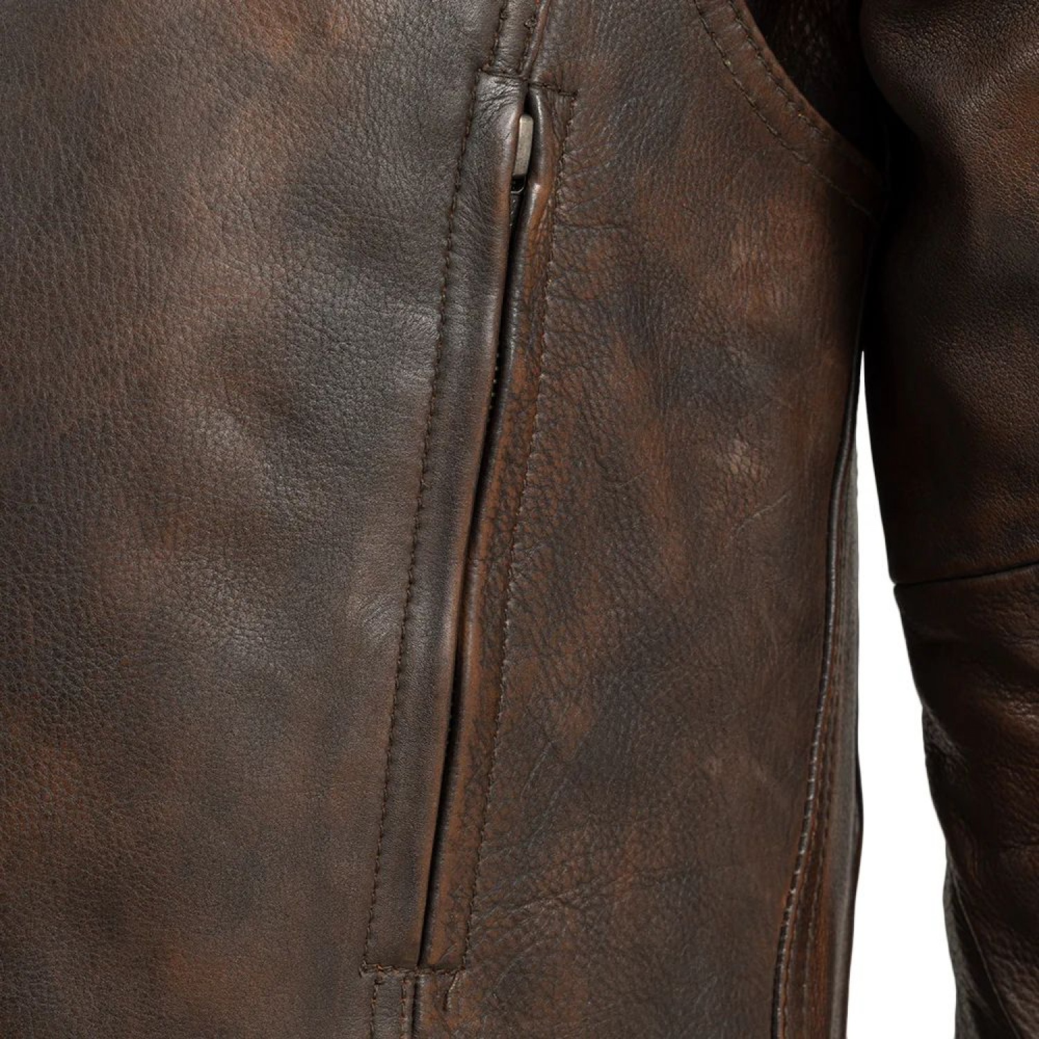 Men's Motorcycle Leather Jacket  Copper 