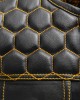 Men's Club Style Leather Vest - Gold