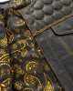 Men's Club Style Leather Vest - Gold