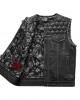 Men's Club Style Leather Vest - White