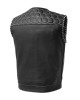 Men's Club Style Leather Vest - White