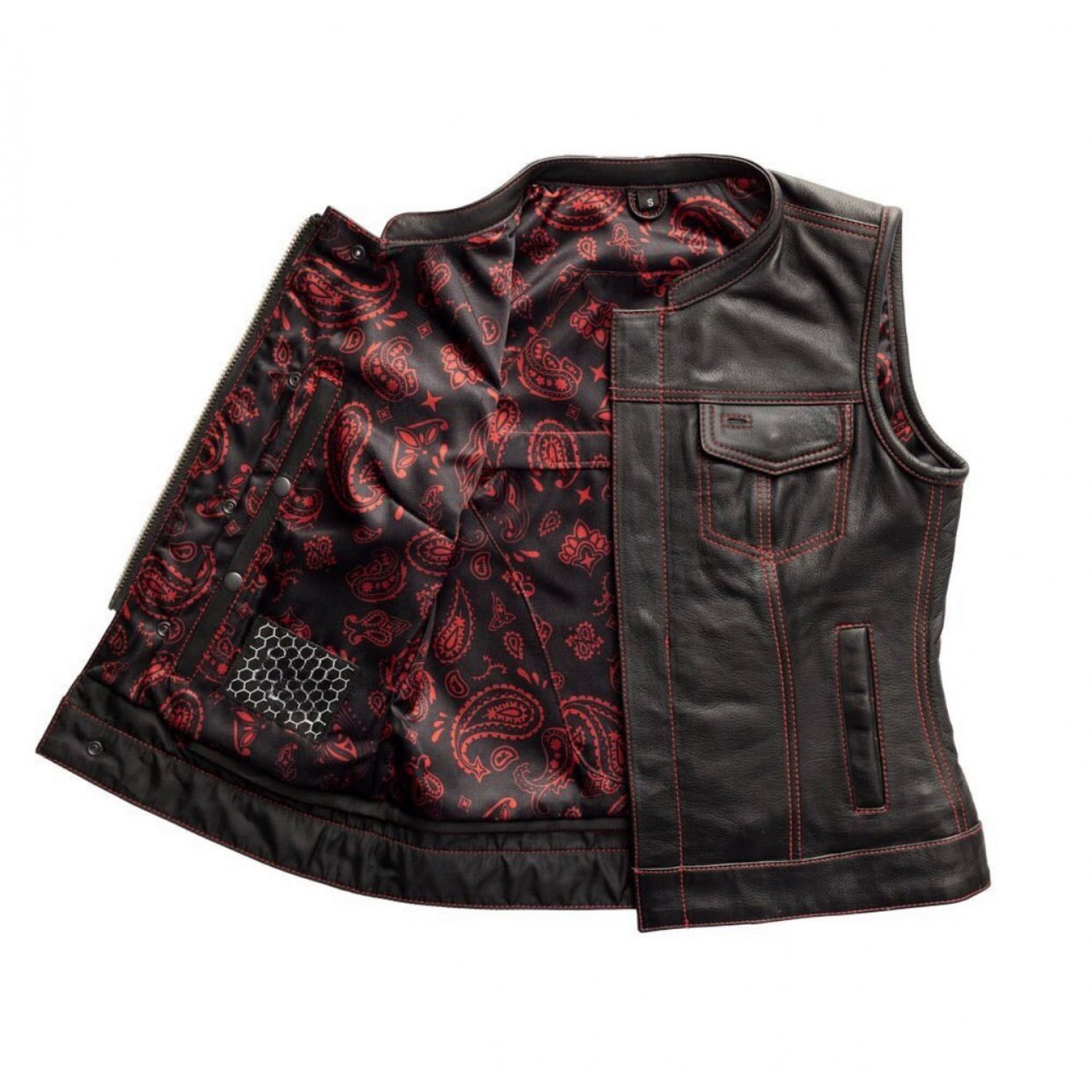 Women's Motorcycle Leather Vest 