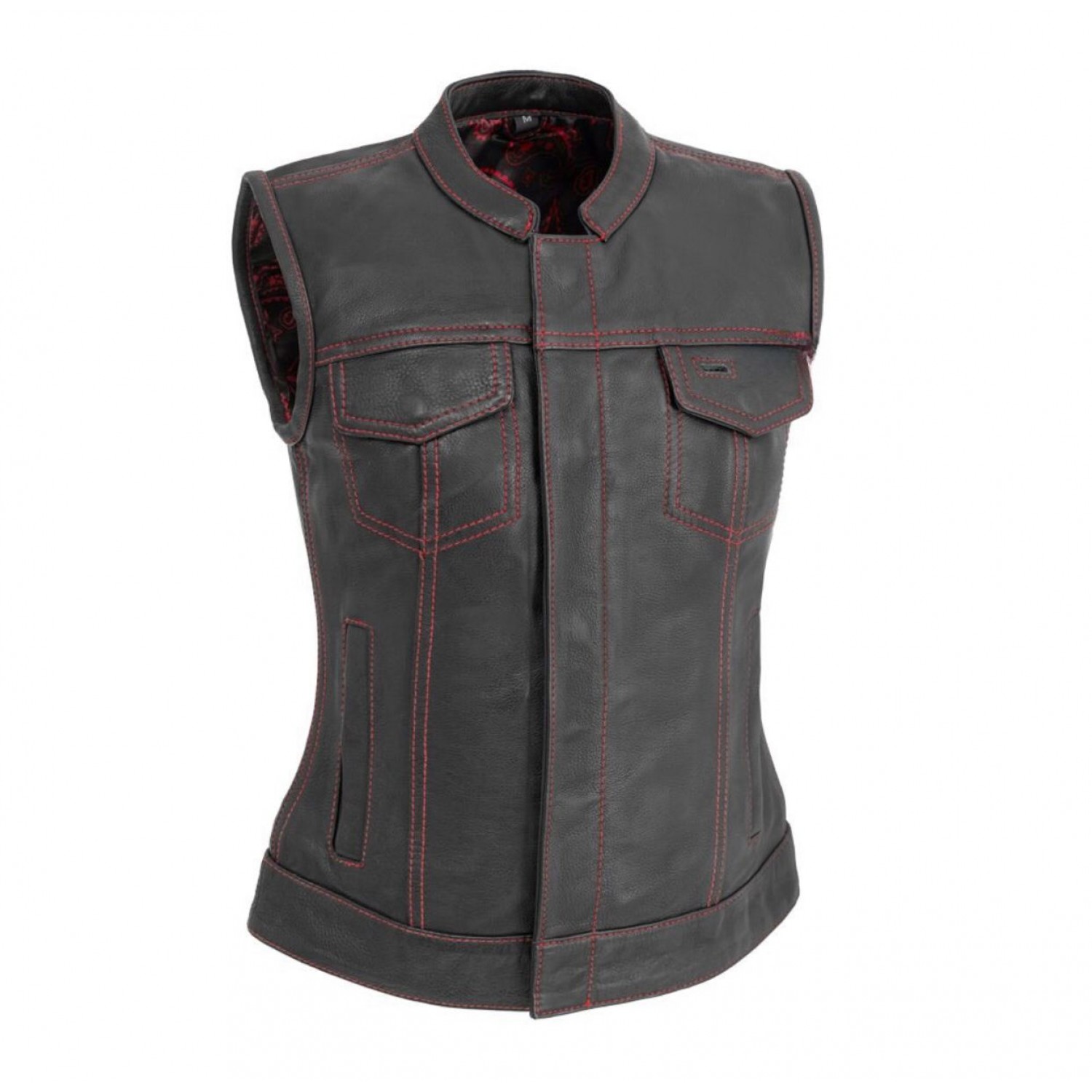 Women's Motorcycle Leather Vest 