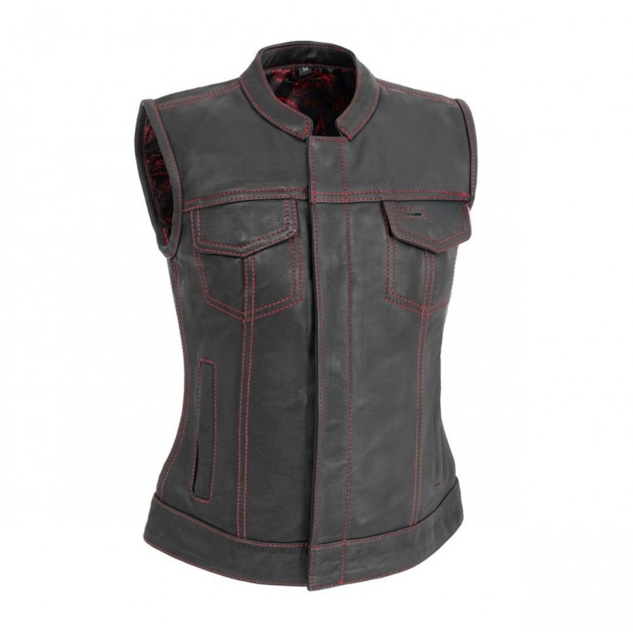 Women's Motorcycle Leather Vest 