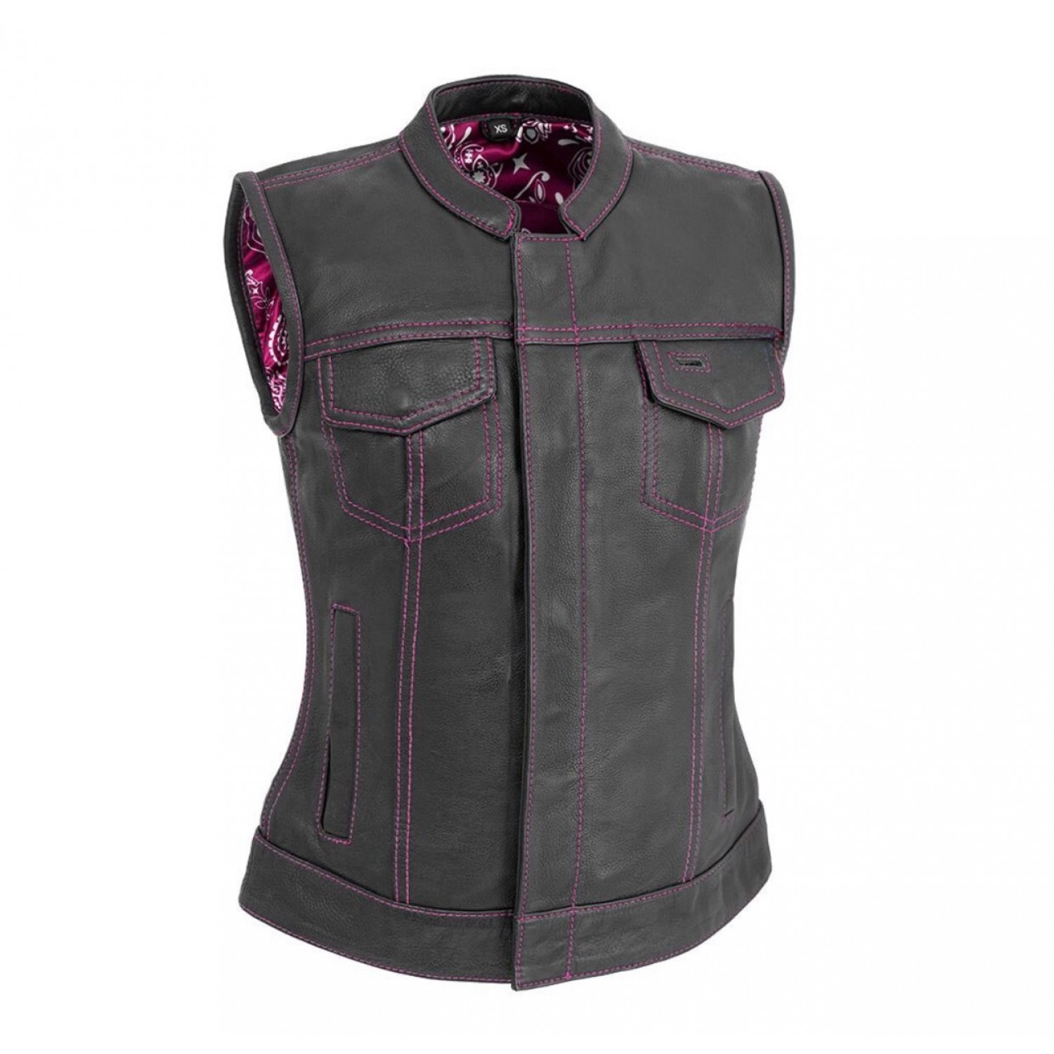 Women's Motorcycle Leather Vest 