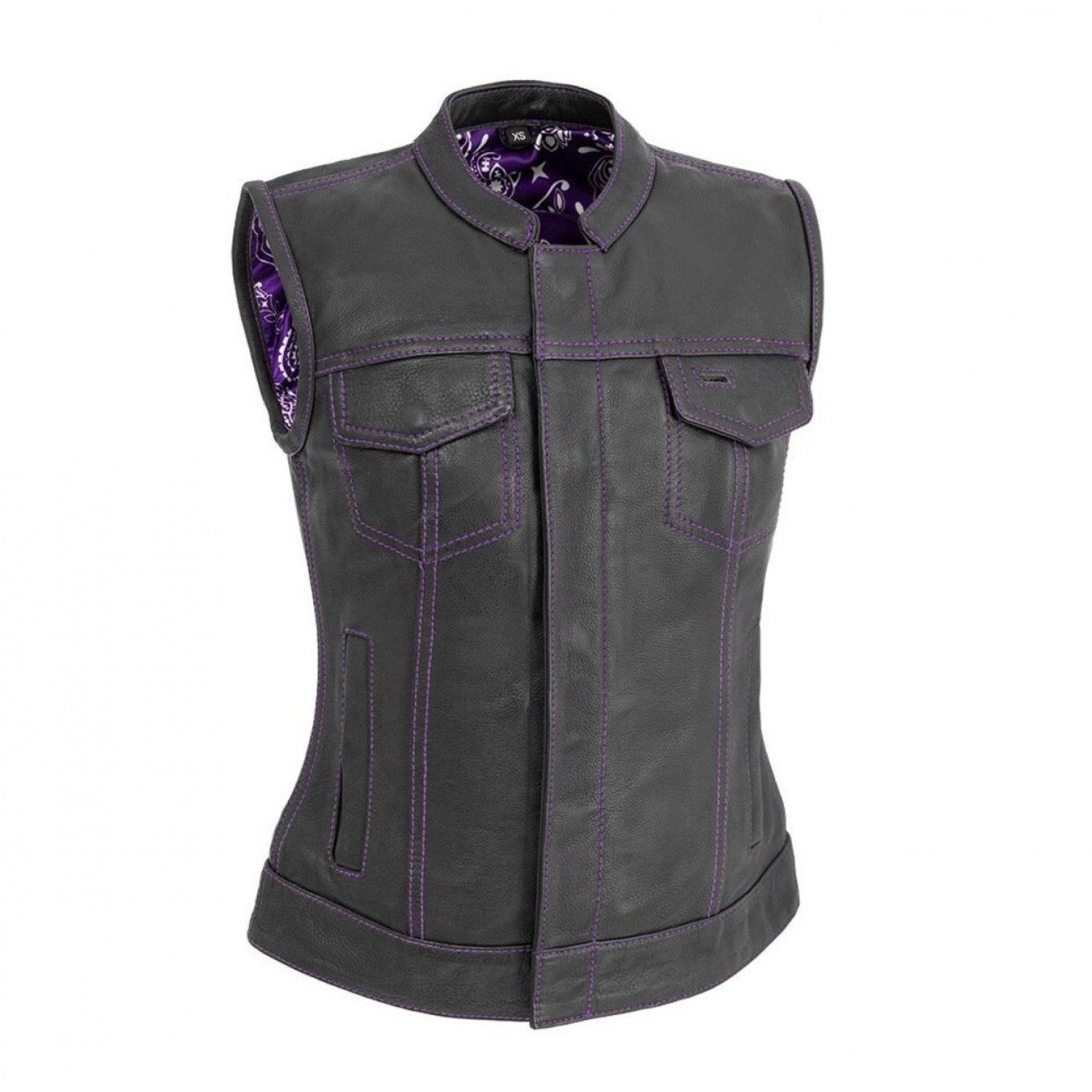 Women's Motorcycle Leather Vest 