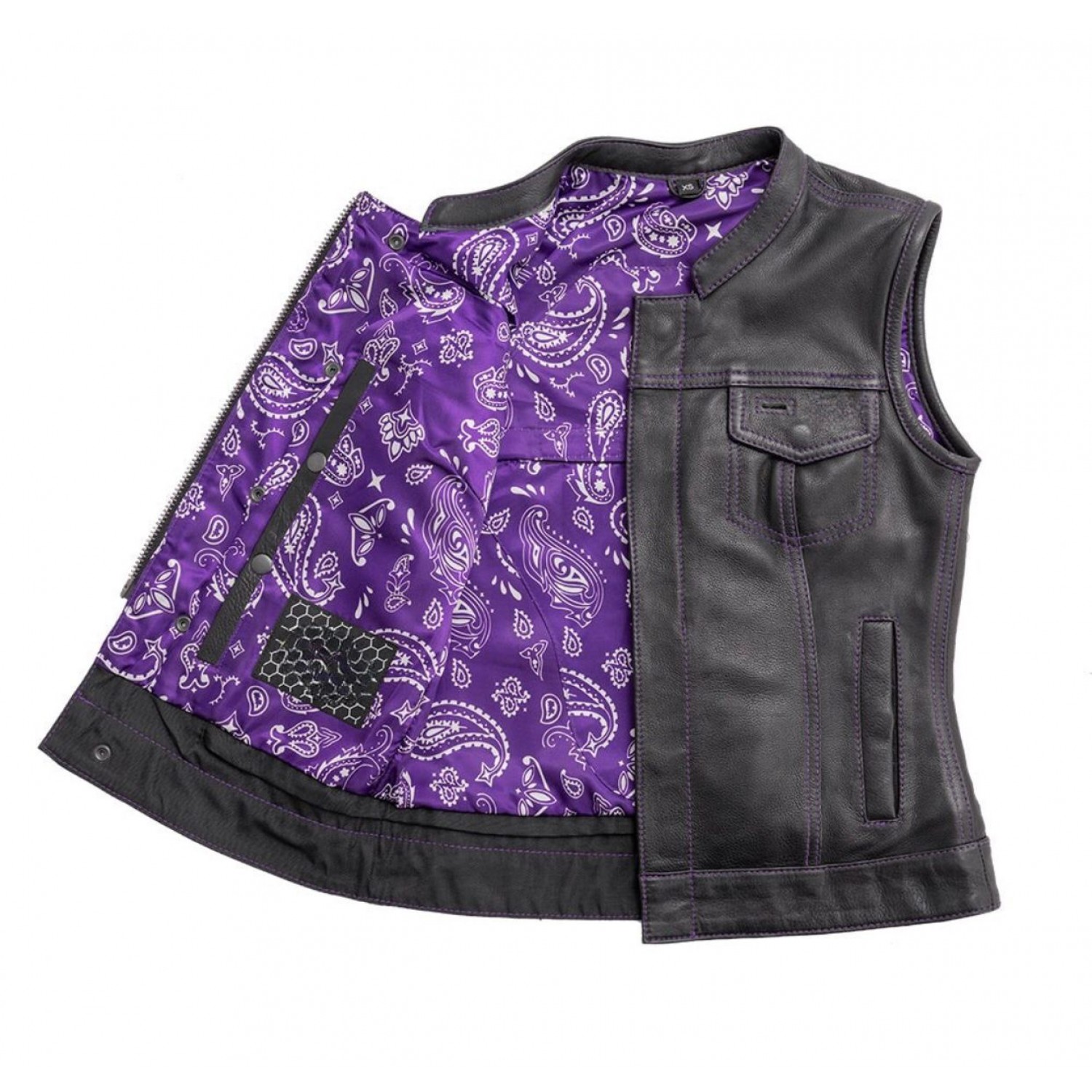Women's Motorcycle Leather Vest 