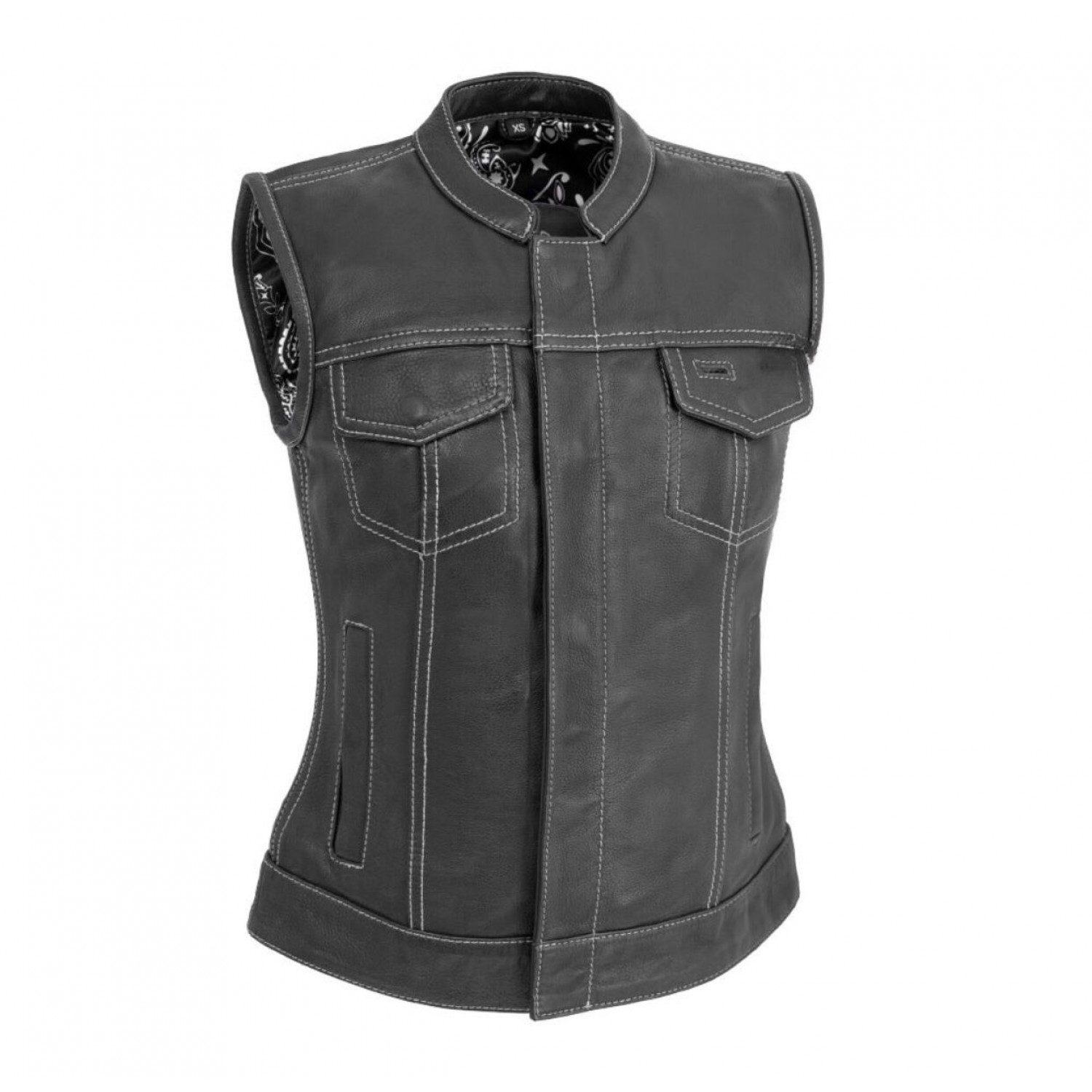 Women's Motorcycle Leather Vest 