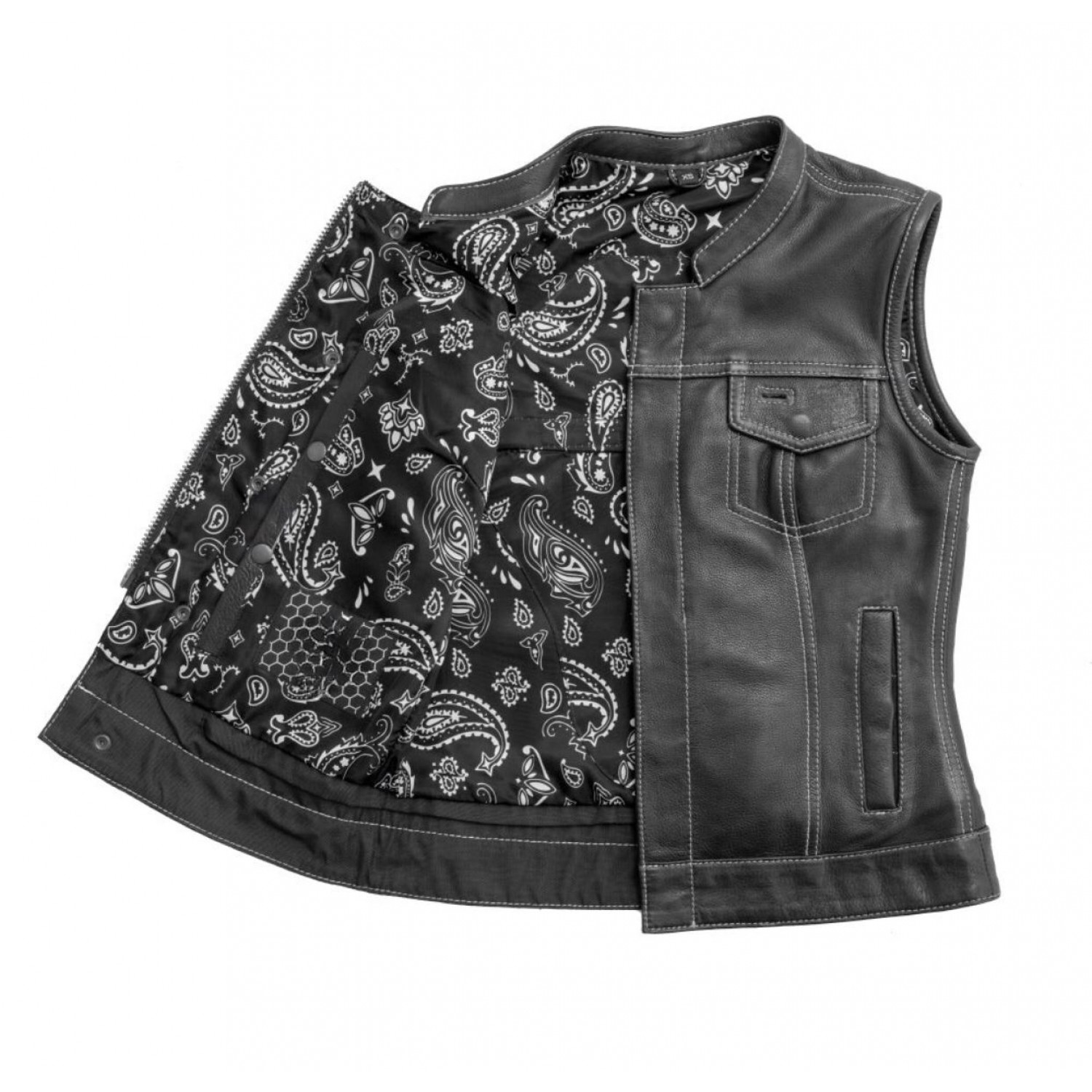 Women's Motorcycle Leather Vest 