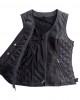 Women's PURPLE STICHED Motorcycle Leather Vest