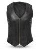 Women's Buckled Zip Front Vest