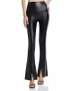 Spat Split Hem  Leather Leggings