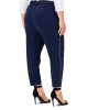 Paperbag Waist  Leather Trim Pants