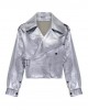 OVERSIZED LEATHER JACKET IN GREY