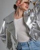 OVERSIZED LEATHER JACKET IN GREY