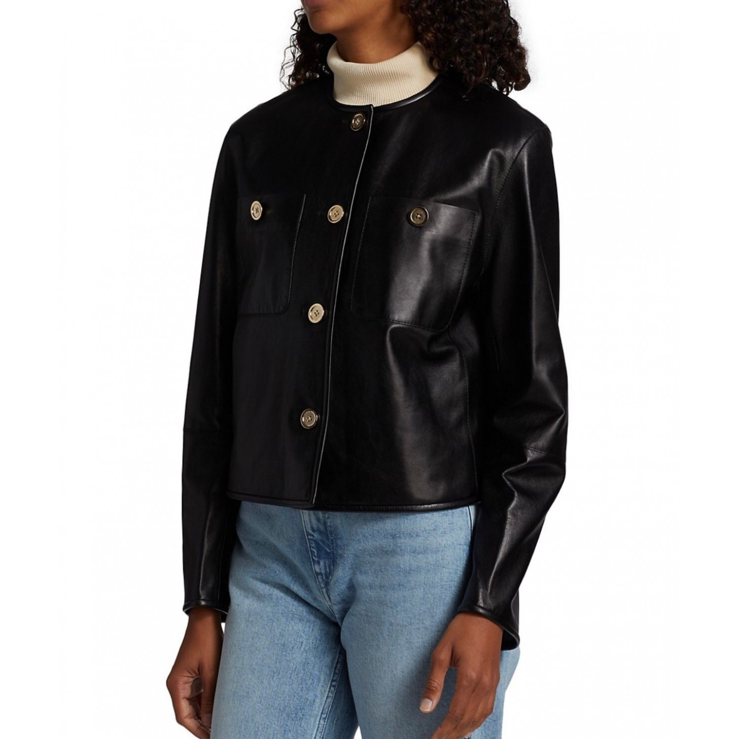  black Leather Jacket