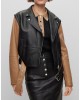 Nappa-Leather Regular-Fit Jacket With Removable Sleeves