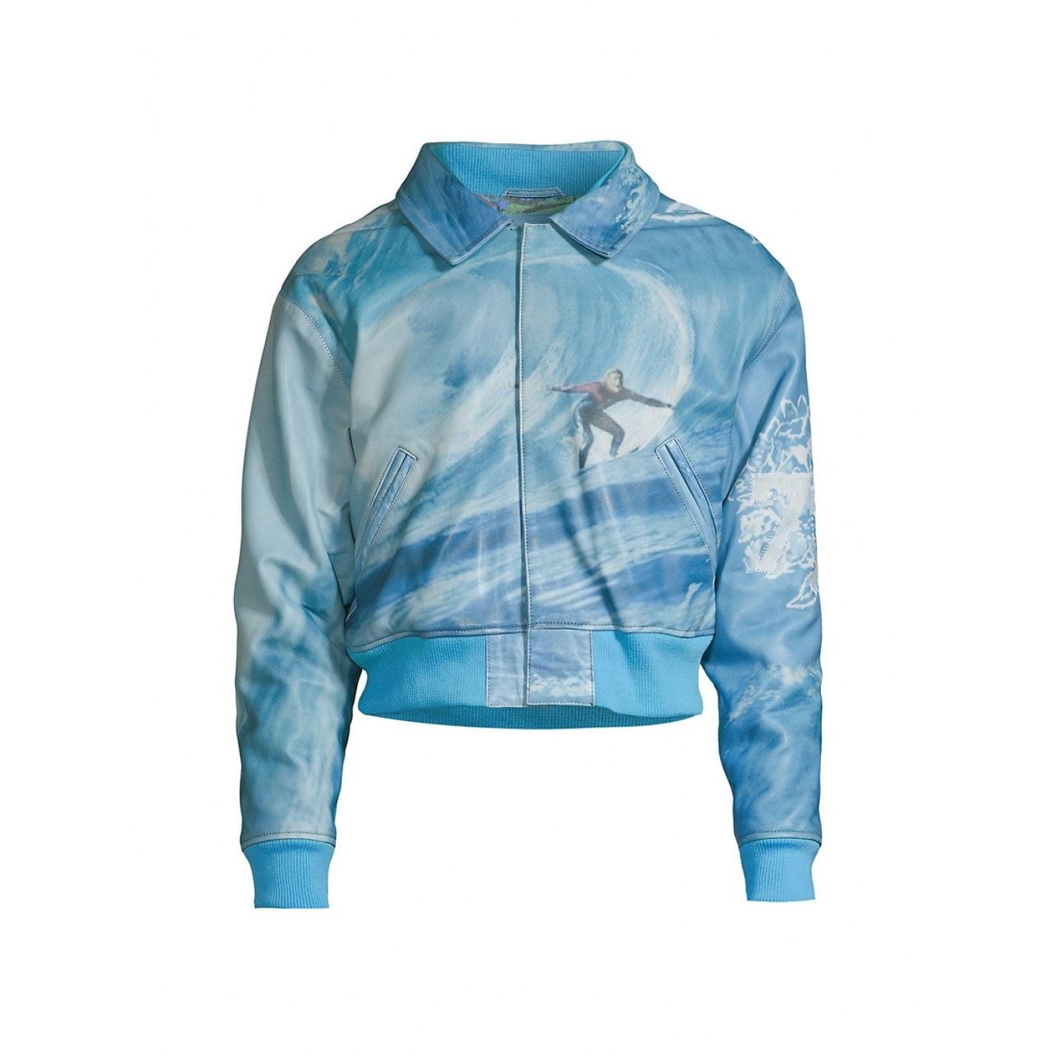 vogue internationals premium Leather Bomber Jacket