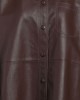 dark brown Solid color shirt in leather