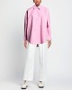 pink Solid color shirt in leather